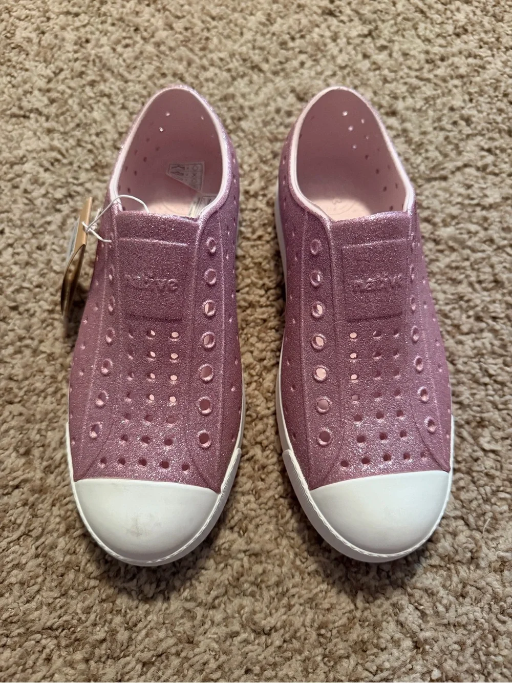Native Kids Slip-On Water Shoes in Sparkle Pink